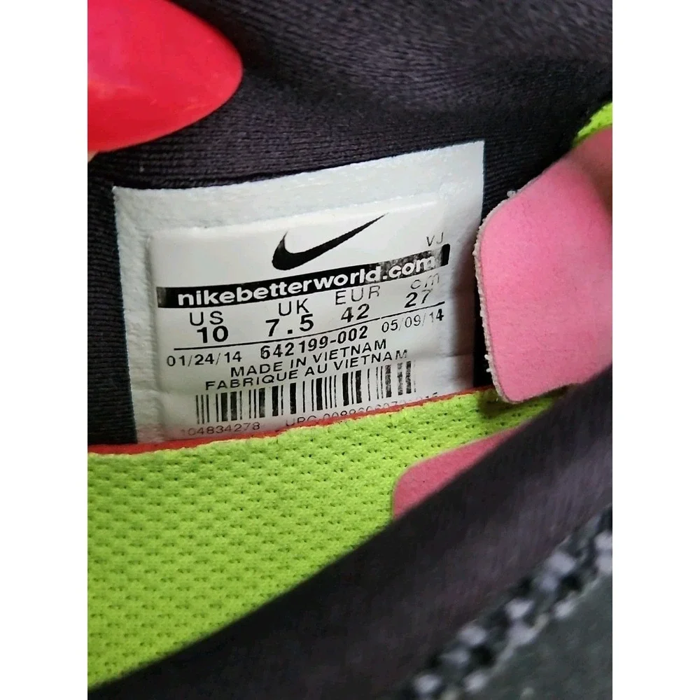 Nike Free 5.0 Tr Fit‎ 5 Cross Training Shoes Sneakers Black Volt Hyper Pink Neon